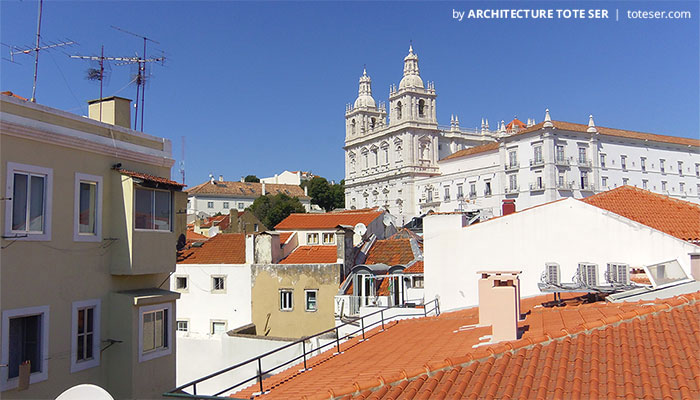 Vista do apartamento T1 em Alfama, Lisboa