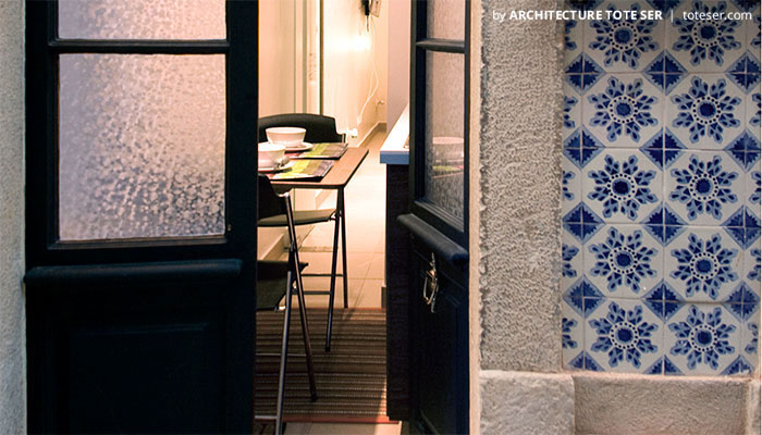 Entrance of the Bairro Alto apartment, Lisbon