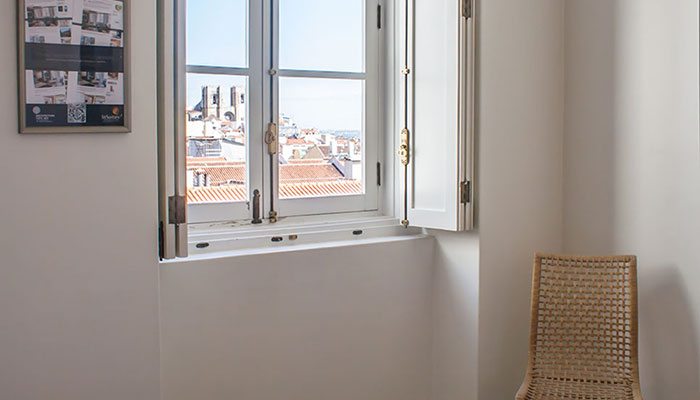 Quarto do apartamento T2 no Chiado, Lisboa