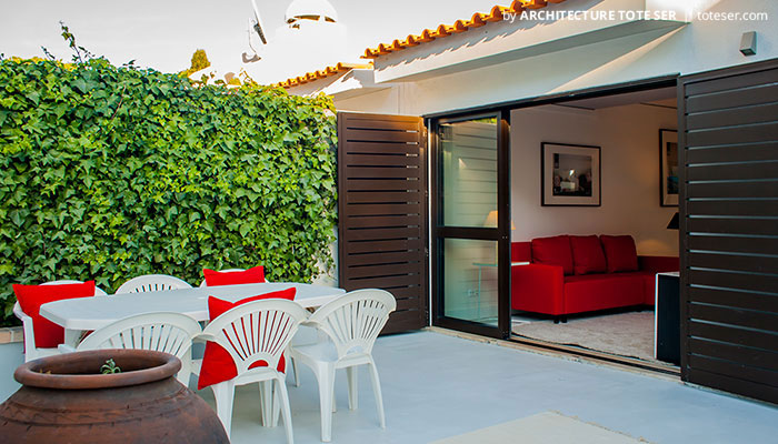 Terrace of the 2 bedroom villa in Vilamoura, Algarve